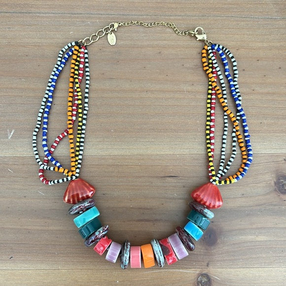 Zara multicolor chunky beaded necklace - Picture 7 of 10